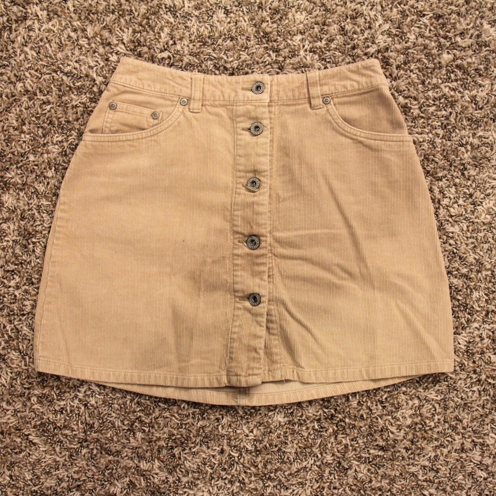 Gap Blue Jeans Tan Corduroy Skirt